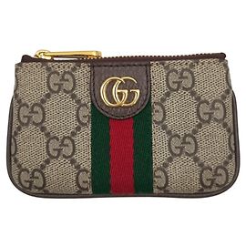 Portafoglio Ophidia di Gucci Marrone Beige