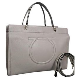 Salvatore Ferragamo Gancini Handbag Grey