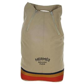 Hermès Borsa a tracolla Cavalier in Tela e Nylon Hermes Beige