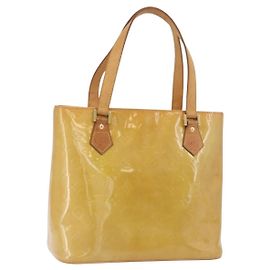 LOUIS VUITTON Sac à main Monogram Vernis Houston Beige M91004 LV Auth YKZ943 Beige