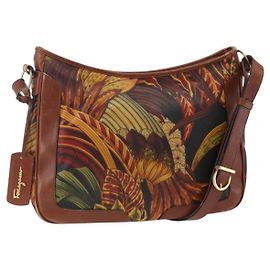 Borsa a Spalla Salvatore Ferragamo in Pelle PVC Marrone Oro Auth bs34213 Marrone D'oro