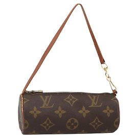 LOUIS VUITTON Monogram Papillon Pouch LV Auth BA11945 Monogram