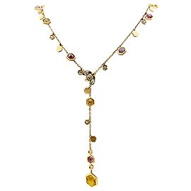 Collier Piaget, "Magic Garden Limelight", or jaune, diamants, pierres de couleur.  Autre