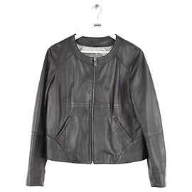 Schwarze Lederjacke von Giorgio Armani Schwarz