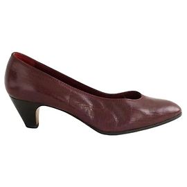 Tacones Carel de piel burdeos Burdeos
