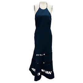 Robe midi en coton halter Janessa bleu marine Alexis Bleu Marine