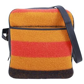 Bolsa de Ombro Rocabar Victoria da Hermès Laranja Amarelo Azul marinho