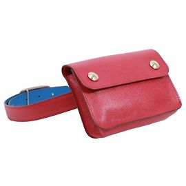 Bolso de cintura de cuero Courchevel de Hermès Roja Azul