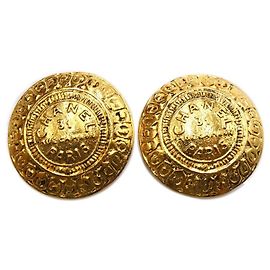 Orecchini a clip dorati Chanel Cambon D'oro