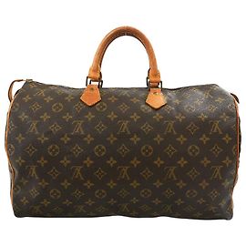 Bolsa de mão Speedy Louis Vuitton em lona Monogram 40 Marrom