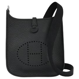 Hermès Mini Evelyne 16 - Pelle Clémence Nera | Hardware in Palladio Nero
