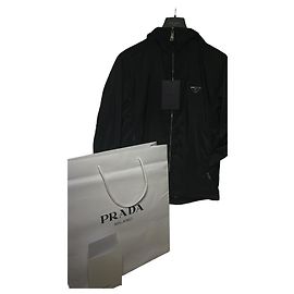 Reversible Prada jacket/coat in black nylon Black Grey