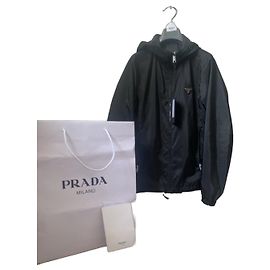 Reversible black Prada hooded jacket Black Dark grey