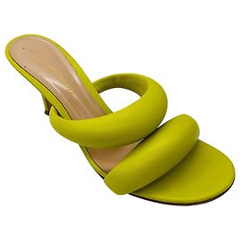 Bijoux Mule Sandalen aus Limettengrünem Leder Gianvito Rossi Grün