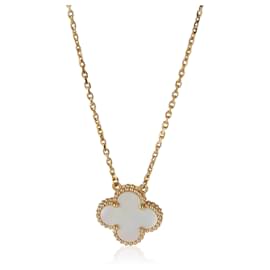 Van Cleef & Arpels Yellow Gold Mother Of Pearl Vintage Alhambra Pendant Other