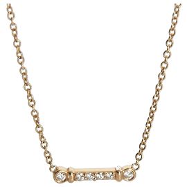 Pendentif en clé bar Fleur de Lis en or rose et diamants Tiffany & Co. Autre