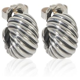 Pendientes Sculpted Cable de Plata Esterlina David Yurman Otro
