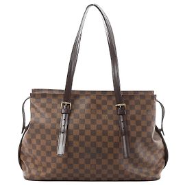 Borsa a Spalla Louis Vuitton Chelsea Damier Ebene in Marrone N51119 Rosso