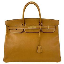 Hermès Birkin 40 Ardennes Handtasche Braun