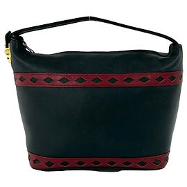 Borsa in pelle nera e rossa Yves Saint Laurent Nero Rosso