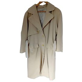 Beige Long Coat Escada Beige