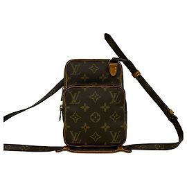 Borsa a spalla in pelle Monogram Mini Amazon vintage Louis Vuitton Marrone