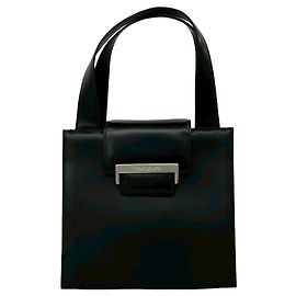 Yves Saint Laurent Vintage Leather Tote Bag Black