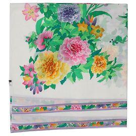 Autre Marque Cachecol de algodão estampado com flores brancas Branco