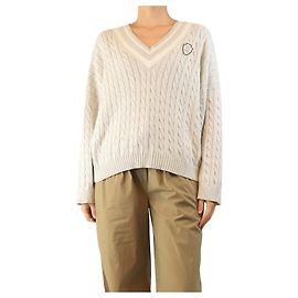 Brunello Cucinelli Jersey de punto trenzado gris - talla S Gris