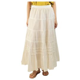 Ulla Johnson White cotton poplin maxi skirt - size UK 10 White