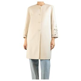 Ermanno Scervino White wool coat - size UK 12 White