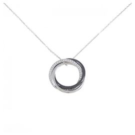Cartier Trinity 750 White Gold Ceramic Diamond Necklace Black