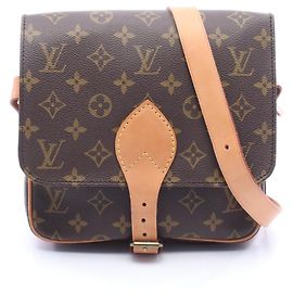 Borsa a Spalla Monogram Cartouchiere MM Louis Vuitton Marrone Monogramma