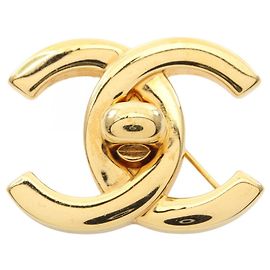 Chanel Coco Mark vergoldete Brosche Golden