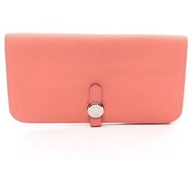 Cartera bi-fold Hermès Dogon Long Rose Candy Rosa