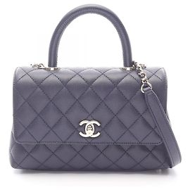 Chanel Coco Handle Flap Handtasche Lila