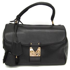Louis Vuitton Cuir Orfevre Neo Speedy PM Handbag Black