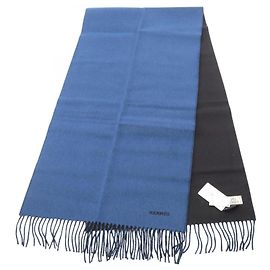 Hermès Sciarpa in cashmere Recto Verso per uomini, blu Blu