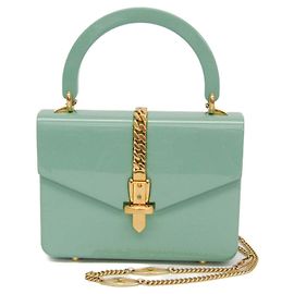 Sac à main mini en acrylique Gucci Sylvie 1969 Vert clair