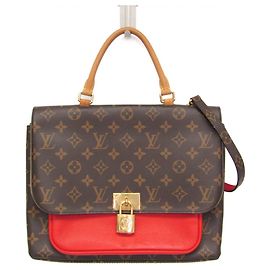 Louis Vuitton Monogram Marignan Handbag Red Monogram