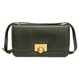 Bolsa de ombro de couro clássica BV para mulheres da Bottega Veneta Caqui