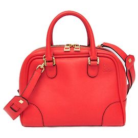 Loewe Amazona 75 Small Leather Handbag Red