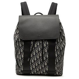 Dior Blau Oblique Canvas Essentials Rucksack Blau Marineblau