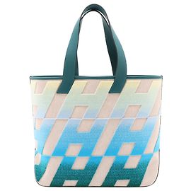 Cabas H em Biais 40 em Lona Bege H e Swift da Hermès Bege