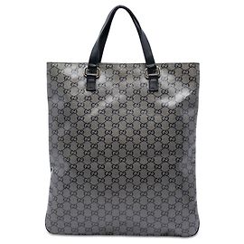 Gucci Gray GG Crystal Tote Brown