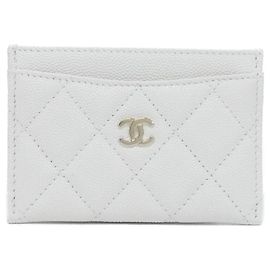 Chanel Timeless Classic Line Business Card Holder White