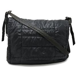 Bottega Veneta Spinnaker Shoulder Bag Black