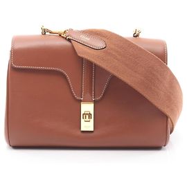 Céline Bolsa de Ombro Celine Teen Soft 16 Marrom