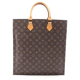Bolso Tote Sac Plat Louis Vuitton Castaño Monograma