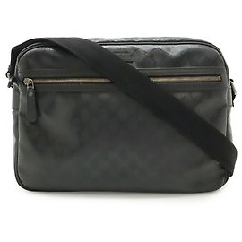 Bolsa de Ombro Gucci GG Impressa Preto